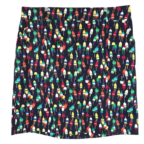 Talbots‎ Skirt Size 18W Nautical Fishing Buoy Novelty Print Colorful SS-1867 - Picture 1 of 9